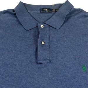 Polo Ralph Lauren Performance Golf Polo Shirt Comfort Solid Blue Mens Size 2XLT